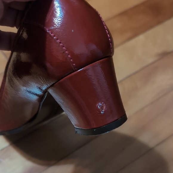 Salvatore Ferragamo Dark Brick  Red Leather Loafers 9.5 - Picture 9 of 9